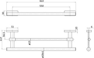 Полотенцедержатель Sapho Olymp хром 1321-12